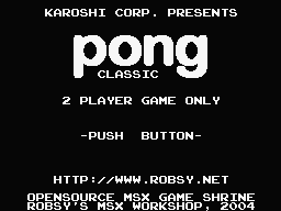 pong classic
